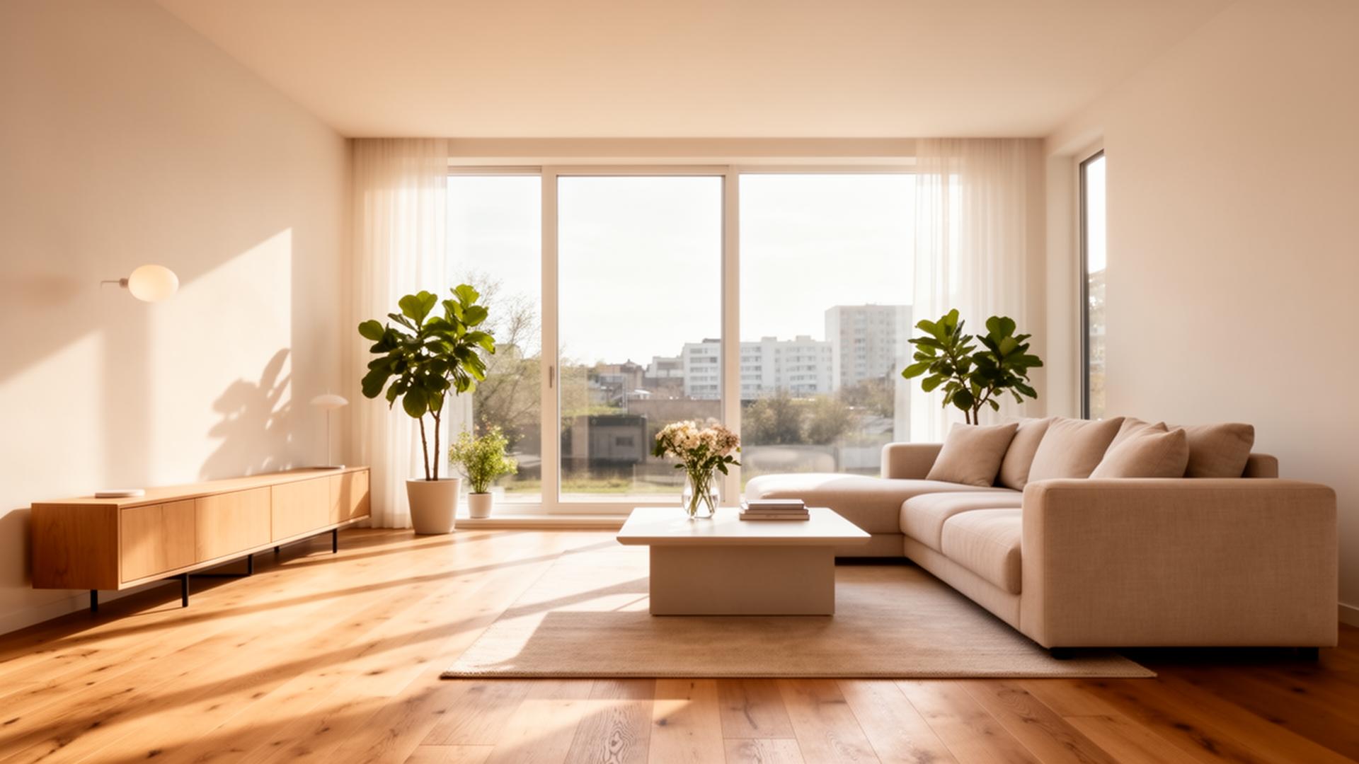 Intérieur lumineux d'un logement